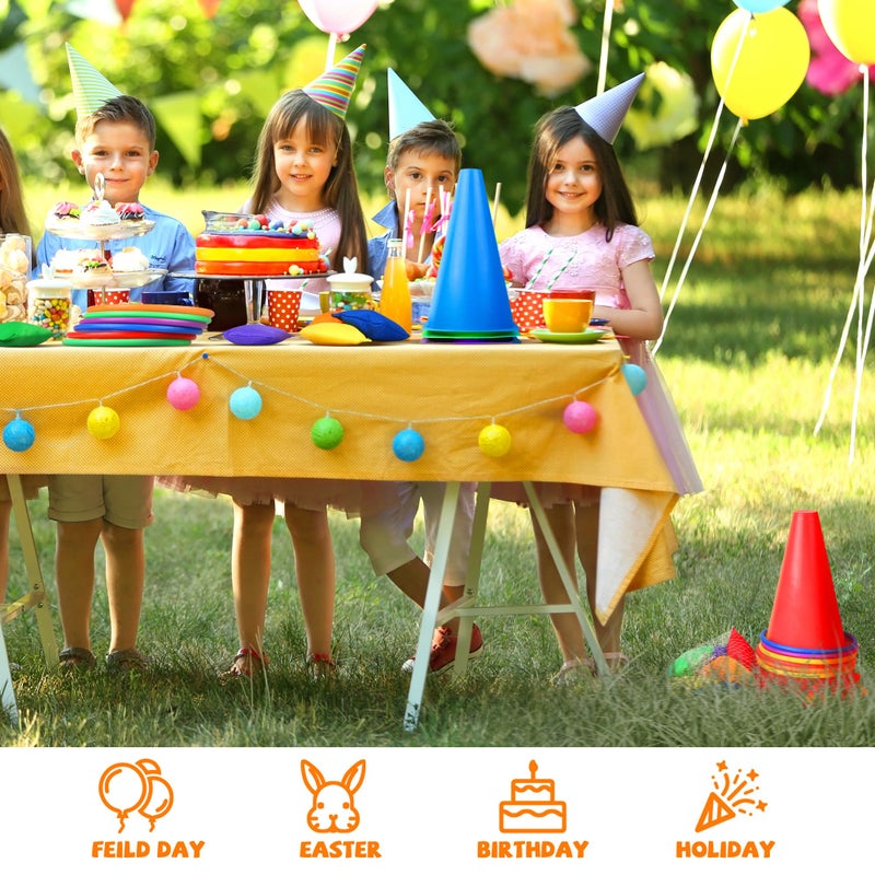 Alyoen 31 PCS Christmas Carnival Games, 3 in 1 Indoor Outdoor Bean Bag Ring Toss Games for Kids Birthday Party, Plastic Soft Cones Yard Lawn Game for Family Party Kid's Gift - Image 5